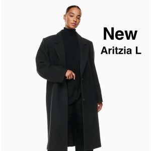 New Babaton 100%.Wool Single Breast Black Coat BHT1-5131-39 size L W/tag⭐️⭐️⭐️